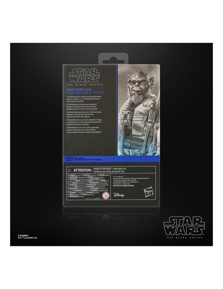 Figura Hasbro Star Wars The Black Series The Mandalorian And Grogu Zeb Orrelios (new Republic Pilot)