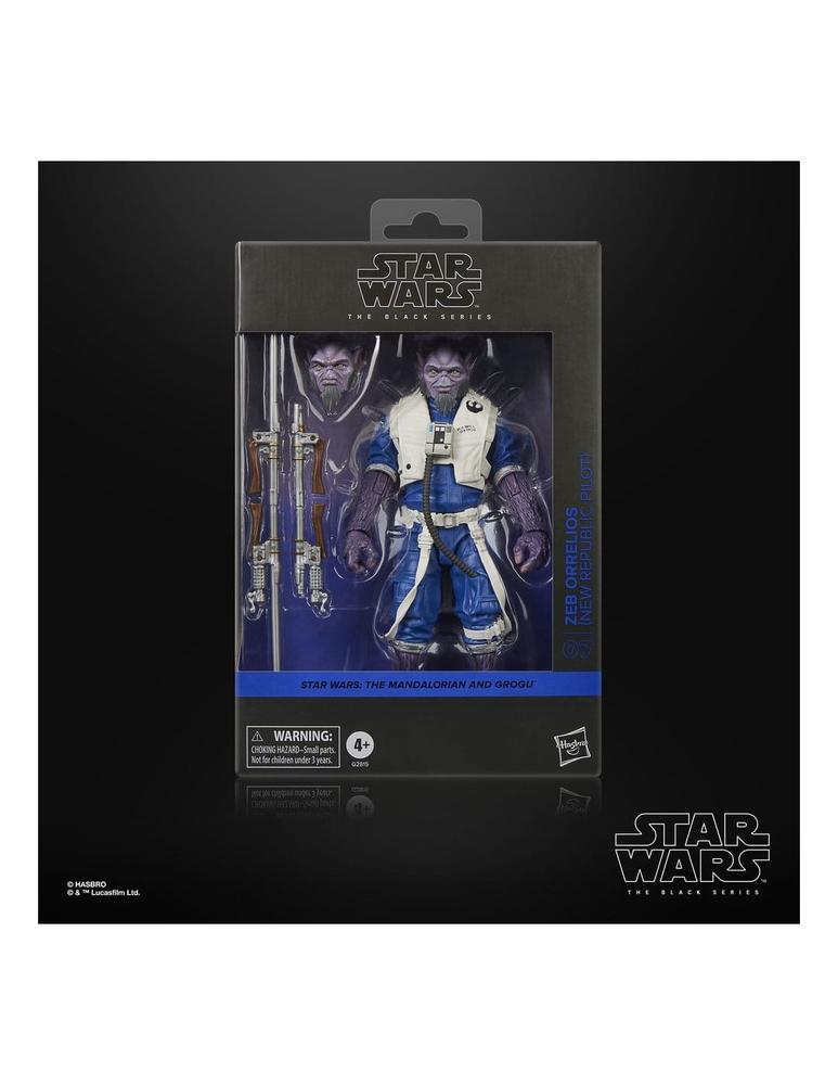 Figura Hasbro Star Wars The Black Series The Mandalorian And Grogu Zeb Orrelios (new Republic Pilot)