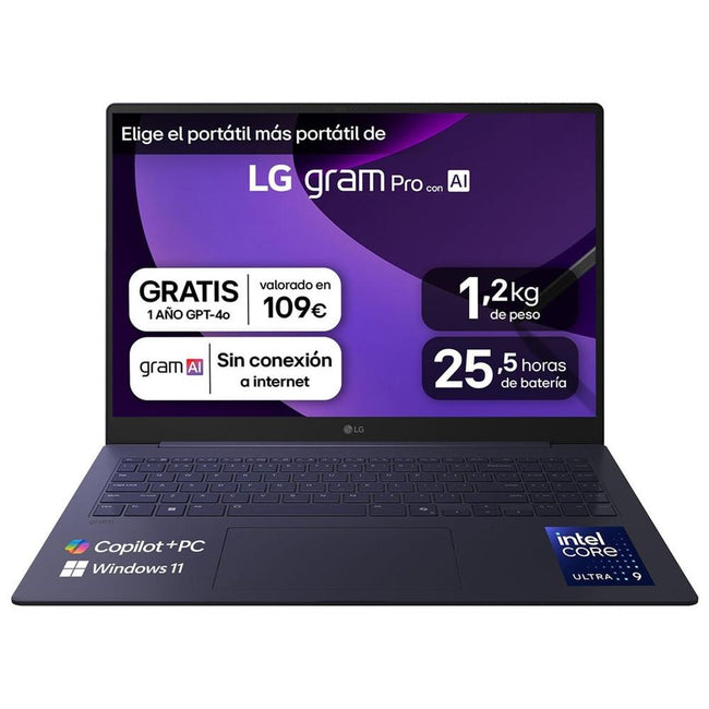 Portatil Lg Gram Pro 16z90ts - G U9 - 288v - 32gb - Ssd 1tb - 16 Pulgadas - W11h Hover Image