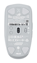 Raton Inalambrico Gaming Asus Rog Strix Impact Iii Blanco