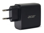 Cargador De Pared Acer 67w 2x Usb Tipo C 1x Usb Tipo A Negro + Cable Usb Tipo C