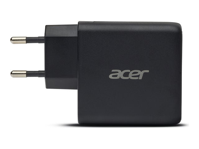 Cargador De Pared Acer 67w 2x Usb Tipo C 1x Usb Tipo A Negro + Cable Usb Tipo C