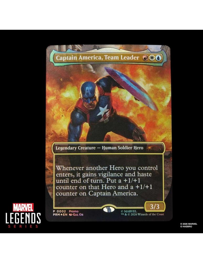 Figura Hasbro Marvel Legends Series X Magic: The Gathering Capitan America