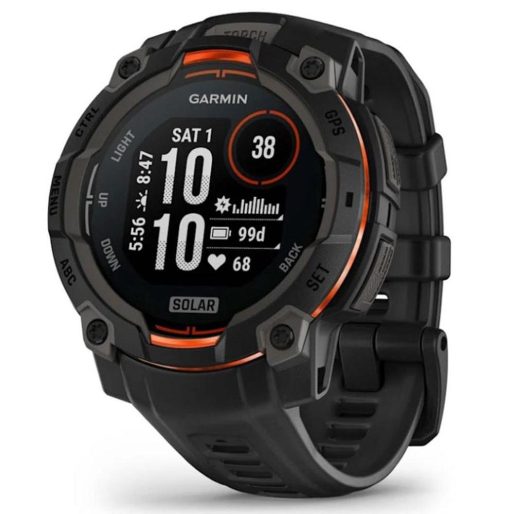 Smartwatch Garmin Instinct 3 Solar 45mm Negro - Naranja