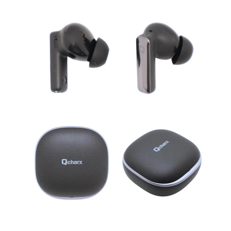 Auriculares Qcharx Buds Slide Anc + Enc Bluetooth Negro