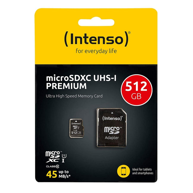 Intenso 3423493 Micro SD UHS-I Premium 512G c/adap Main Image