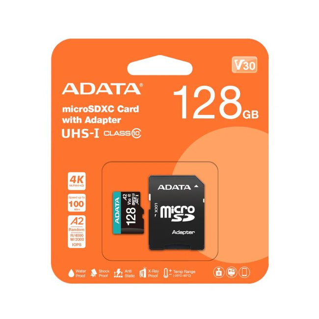 ADATA microSDXC/SDHC UHS-I U3 128GB c/adapt Main Image