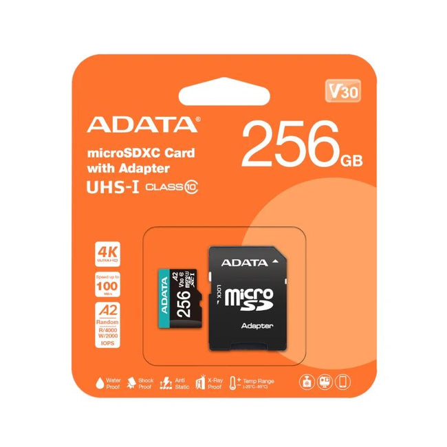 ADATA microSDXC/SDHC UHS-I U3 256GB c/adapt Main Image