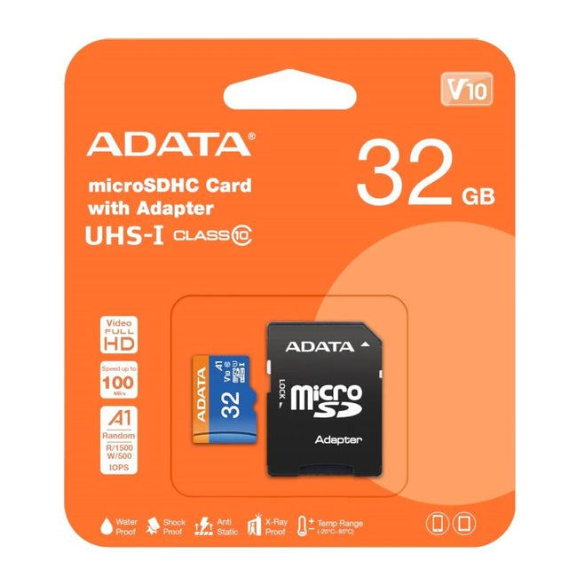 ADATA MicroSDHC 32GB UHS-I CLASS10 c/adapt Hover Image