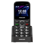 Maxcom MM443 2.34", 4G, Botones Grandes, Botón SOS, Base de carga, Negro