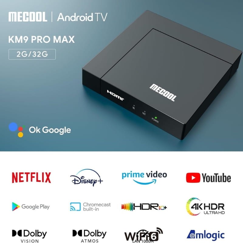 Mecool KM9PRO MAX 2GB/32GB Certificado Netflix Android 12 - Android TV