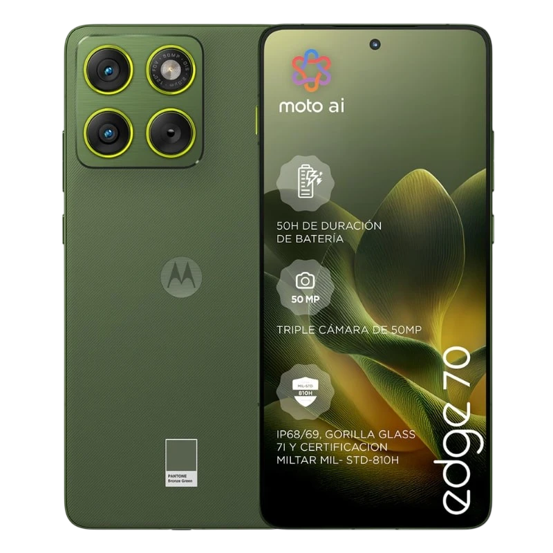 Motorola Edge 70 5G Dual SIM 512 GB Verde Snapdragon 7 Gen 4 12GB de RAM Pantalla de 6.7" - Desprecintado