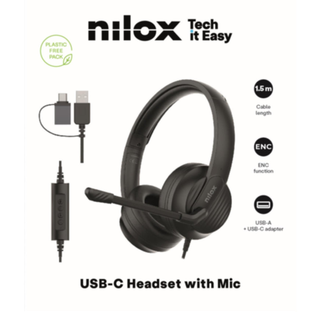 Auriculares Nilox Nxaucenc01 Negro