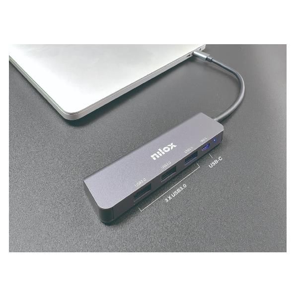 Nilox Hub 4 Puertos 3xusb 3.0 + 1xusbc