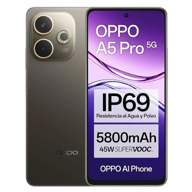 OPPO A5 Pro 5G 6.67" HD+ 256GB 8(+8)GB Black Brown Hover Image