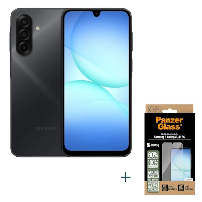 Samsung Galaxy A17 128GB 4GB Negro+Prot PanzerGlas Hover Image