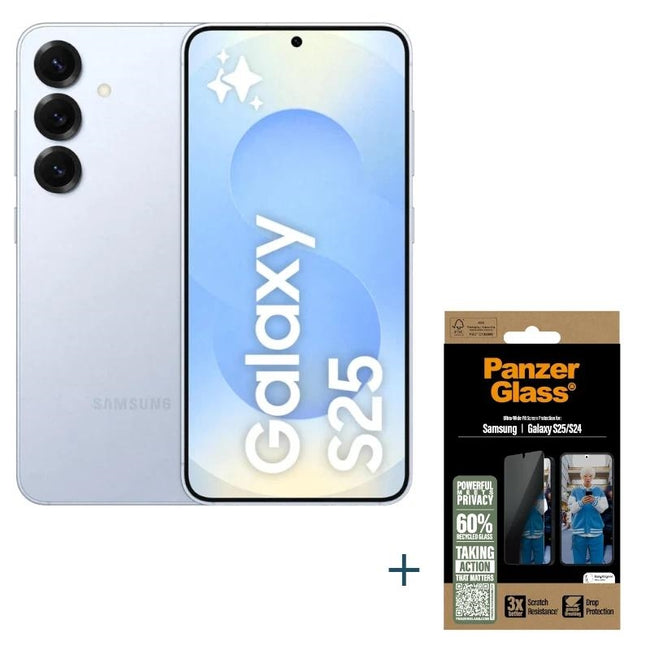 Samsung S25 256Gb Blue+Protec Privacidad Panzer Hover Image