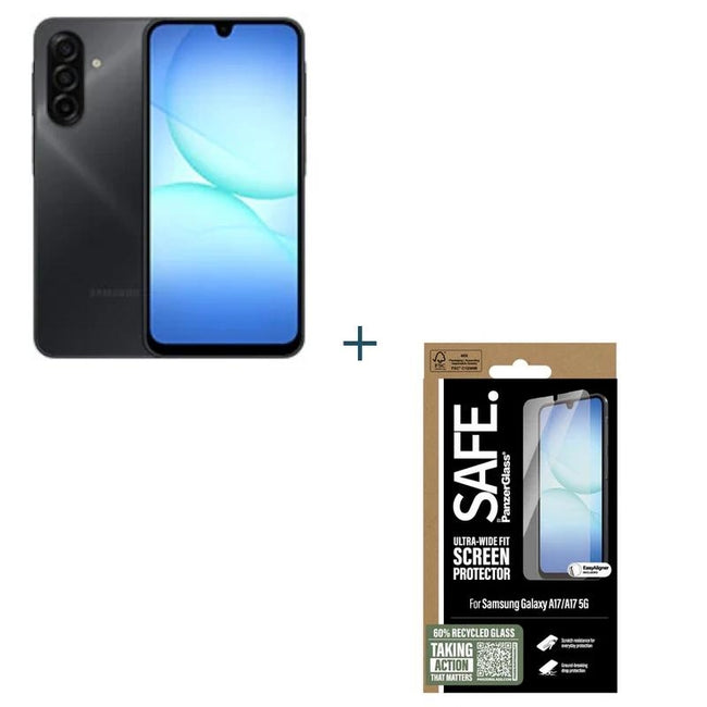 Samsung Galaxy A17 5G 256GB 8GB Negro+ Prot SAFE Hover Image