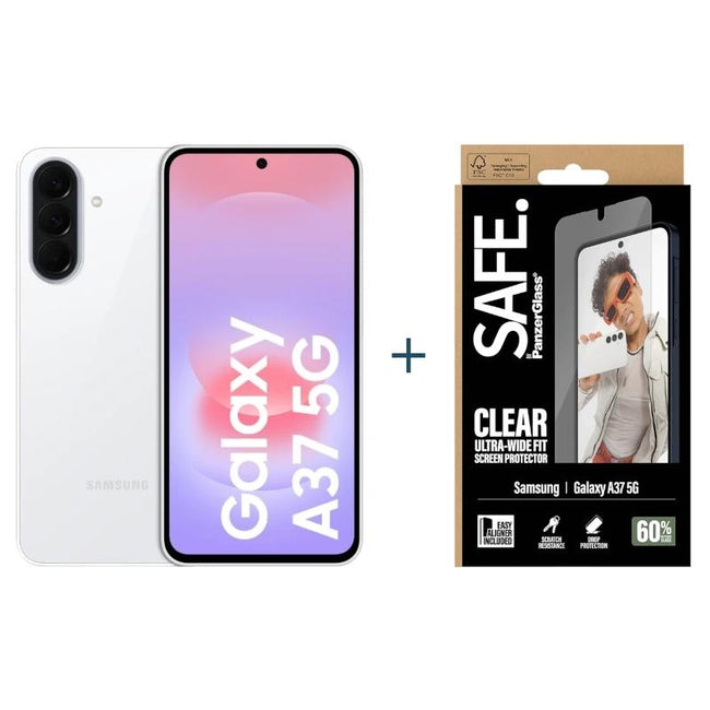 Samsung Galaxy A37 5G 256Gb 8Gb White+ Protec Safe Hover Image