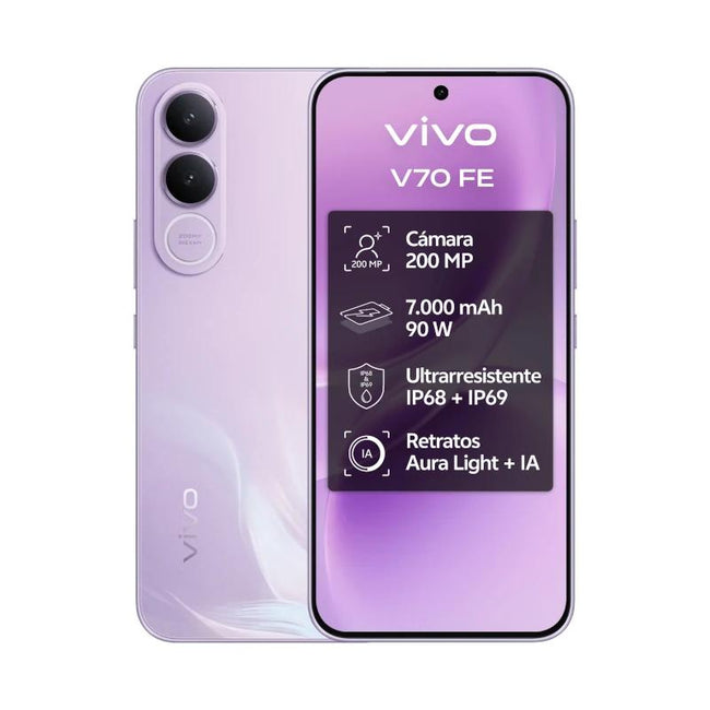 VIVO V70 FE 8Gb 512Gb Bundle Ch90w+ Buds3 Purple Main Image