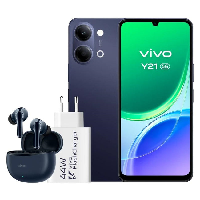 VIVO Y21 5G 4Gb(+4) 256Gb Black Cargador + Auric. Hover Image