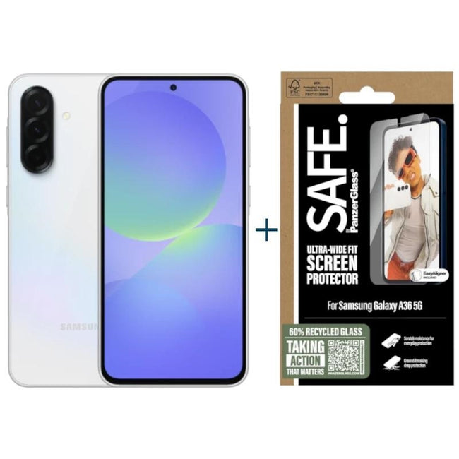 Samsung Galaxy A36 128GB 6GB White +Prot SAFE Hover Image