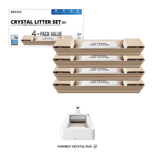 PETKIT Set de Arena para Gatos Azul + Bandejas Reemplazables (Pack x4) Hover Image