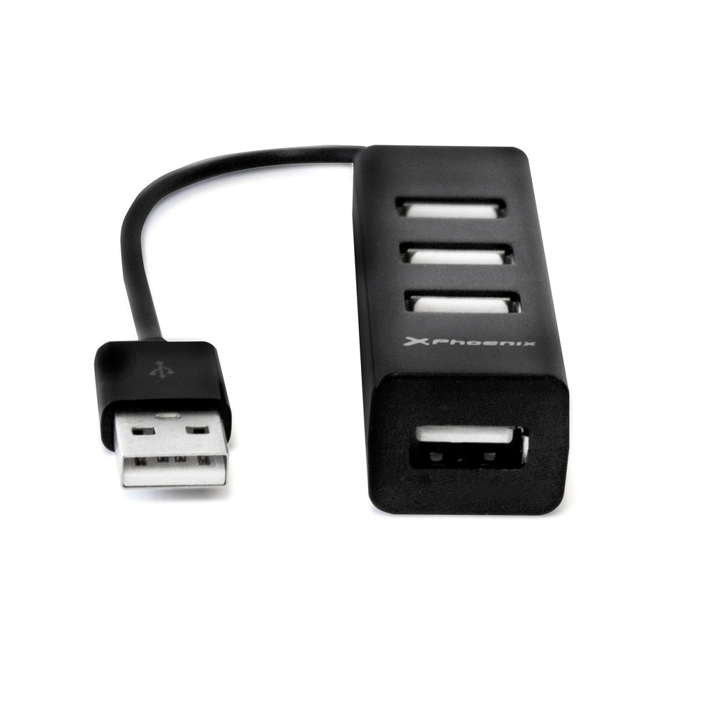 Hub Usb Portatil Phoenix 4 Puertos Usb 2.0 Cable Conector Usb Flexible Diseo Compacto