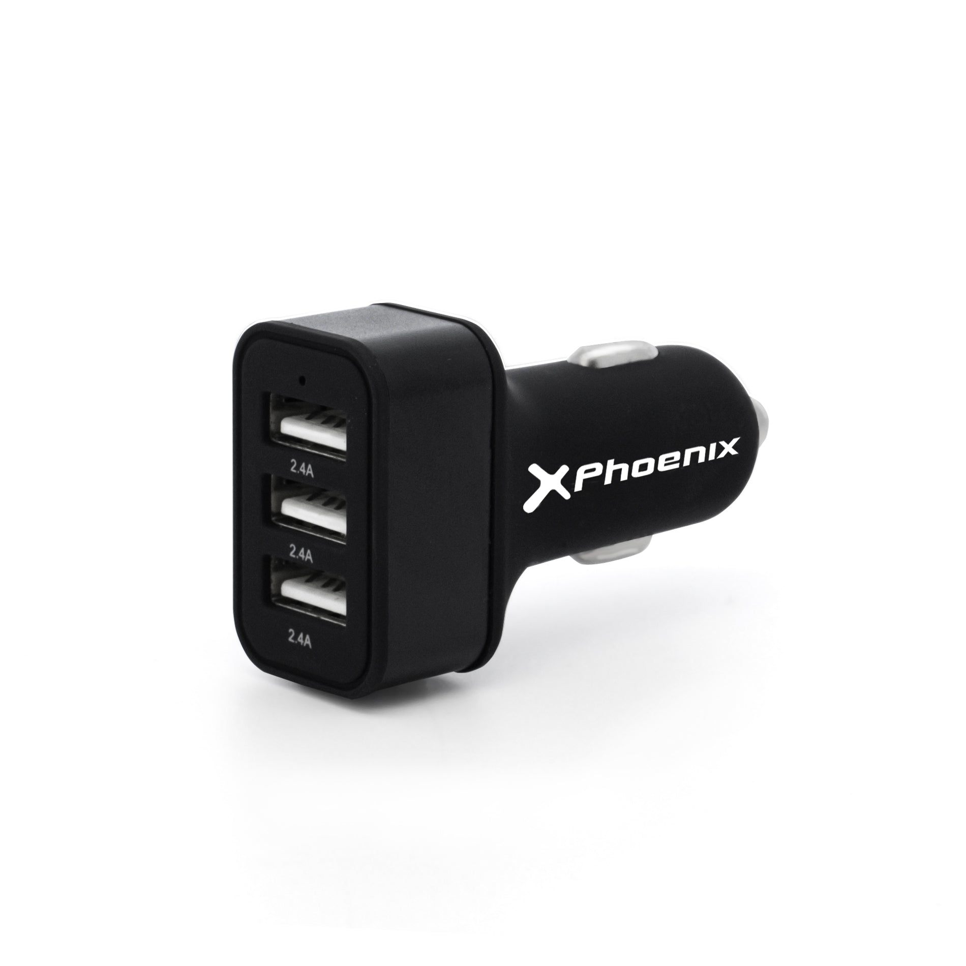 Cargador Universal Phoenix Phcarcharger3usb Para Coche - Mechero 5v - 3 X Usb 7.2a Negro Acabado En Silicona