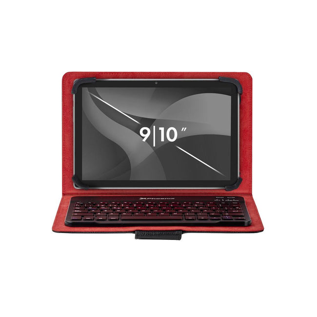 Funda Universal Phoenix Para Tablet Hasta 10 Pulgadas Universal Teclado Bluetooth Roja Hover Image