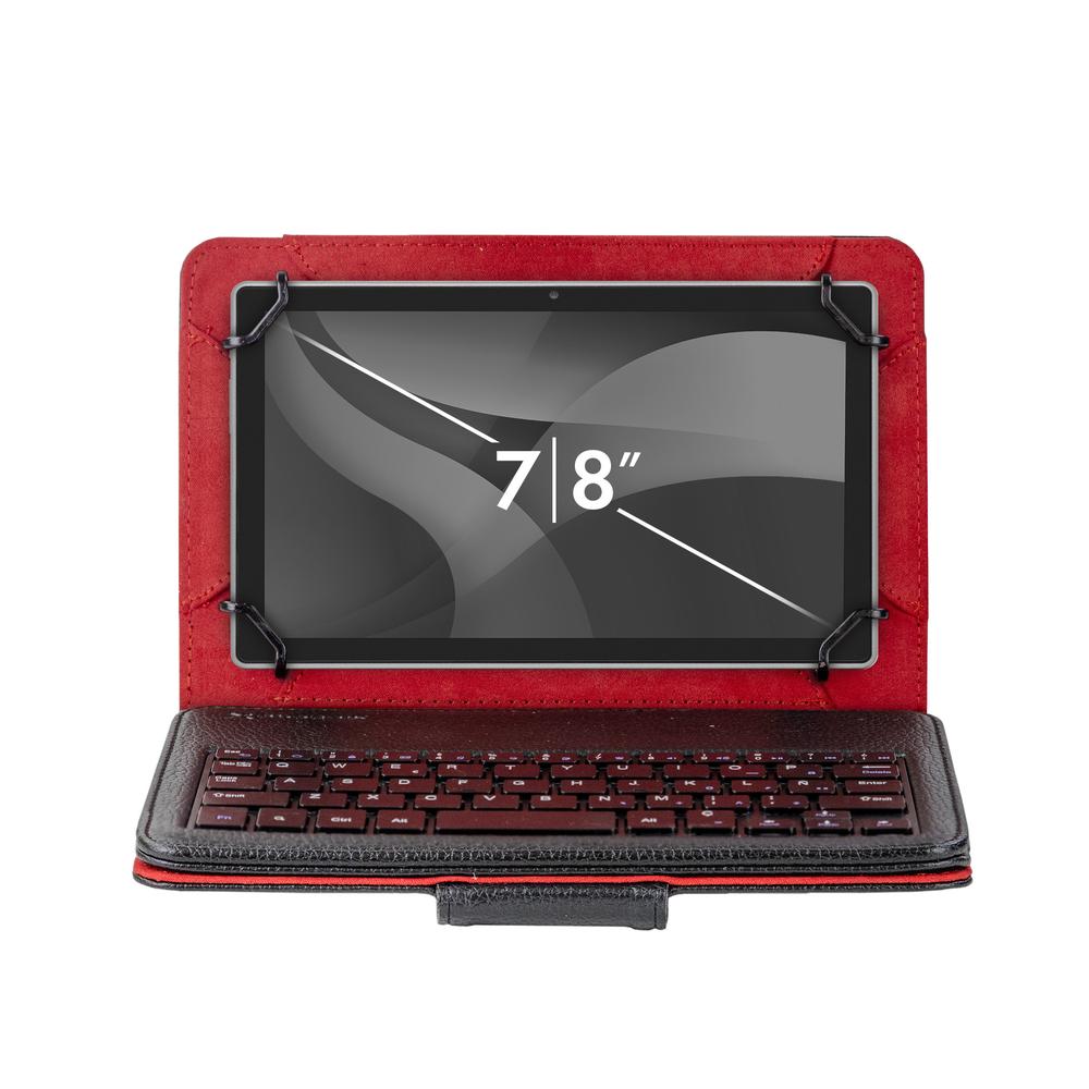 Funda Universal Phoenix Para Tablet Hasta 8 Pulgadas Teclado Con Cable