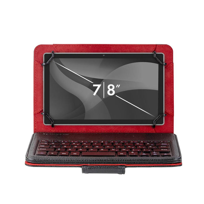 Funda Universal Phoenix Para Tablet Hasta 8 Pulgadas Teclado Con Cable Hover Image