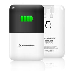 Cargador Ac + Bateria Portatil 2 En 1 Phoenix Power Bank 3000 Ma Ipad - Iphone - Tablet - Moviles - Smartphones - Mp4 - Gps - Cualquier Dispositivo Cargable Con Usb - Micro Usb - Mini Usb Hover Image