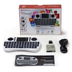 Mini Teclado Inalambrico Wireless 2.4ghz Phoenix Touchpad Multimedia Smart Tv - Tvbox - Android Tv - Color Blanco Y Negro