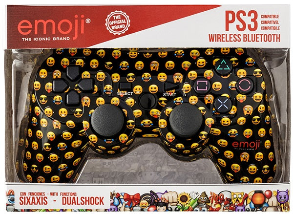 Indeca Bluetooth Wireless Controller Emoji Sony Playstation 3 PS3 Hover Image