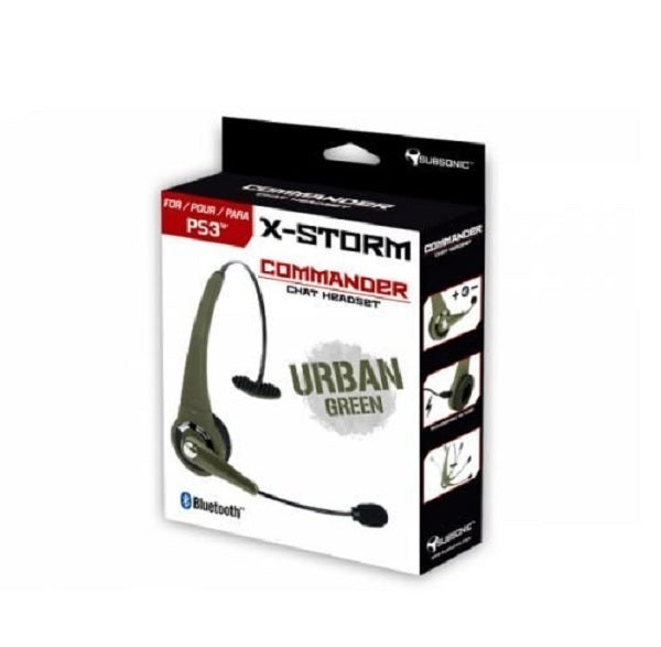 Subsonic Chat Headset X-storm Commander Urban Green Sony Playstation 3 PS3 Hover Image