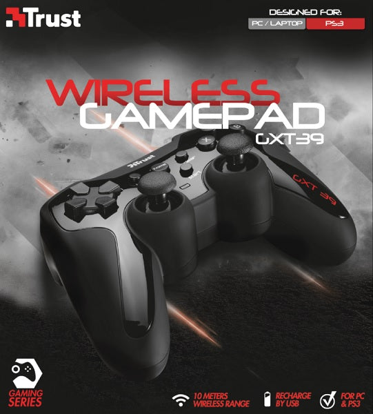 Trust Wireless Gamepad Gxt39 (ps3/pc) Sony Playstation 3 PS3 Hover Image