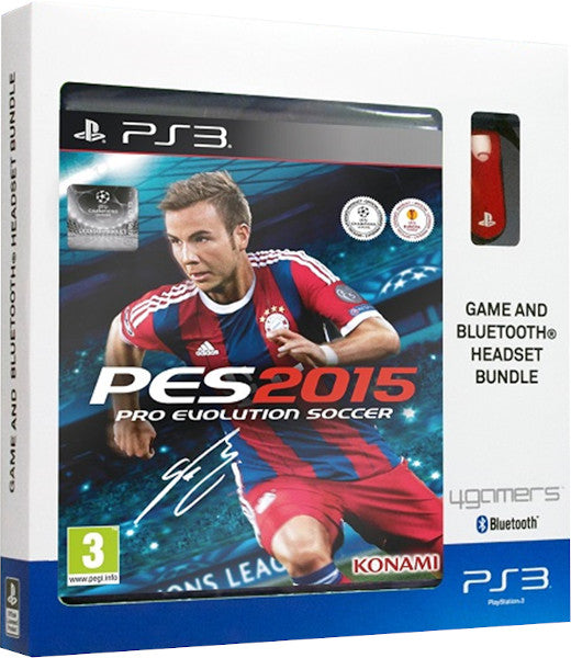 Pes 2015 Pro Evolution Soccer + 4gamers Bluetooth Headset Rojo (red) Sony Playstation 3 PS3 Hover Image