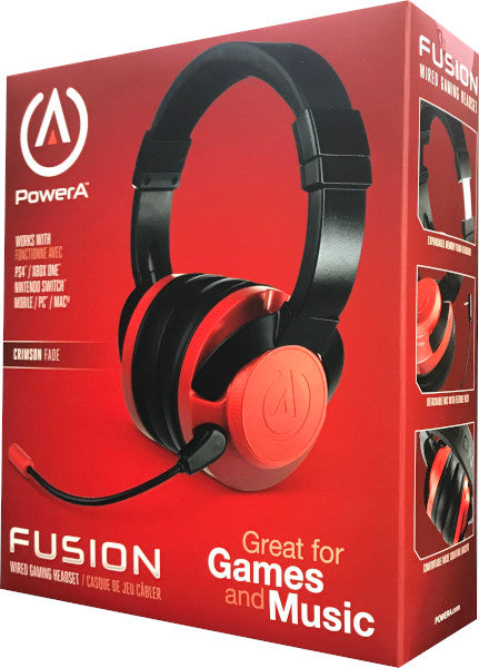 Cascos Power A Fusion Wired Gaming Headset Crimson Fade (ps4/xbone/switch/pc/mac) Playstation 4 PS4 Hover Image
