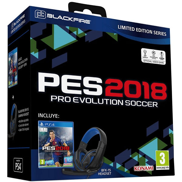 Cascos Blackfire Headset Bfx-15 + Pes 2018 Limited Edition Playstation 4 PS4 Hover Image