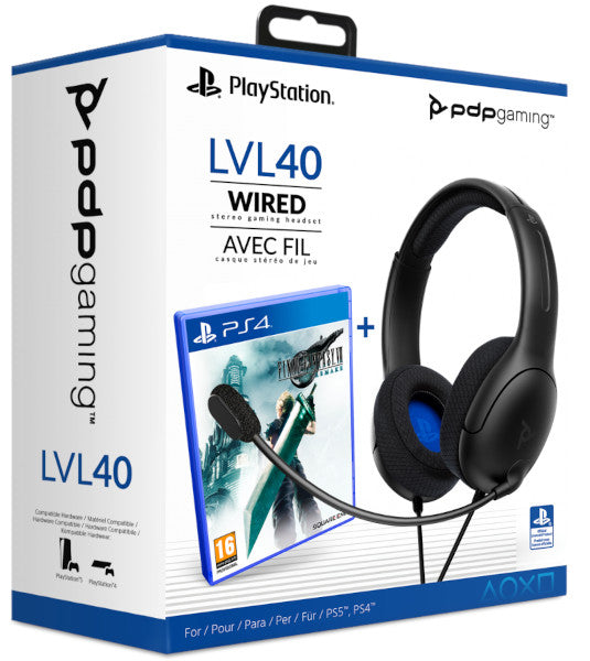 Cascos Pdp Lvl 40 Wired Stereo Gaming Headset Black (negro) + Ff Vii (ps5) Playstation 4 PS4 Hover Image