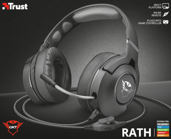 Cascos Trust Rath Gaming Headset Black Gxt 420 (ps4/switch/xbox One/pc) Playstation 4 PS4 Hover Image