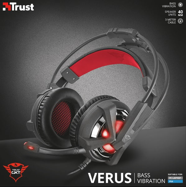 Cascos Trust Verus Gaming Headset Vibration Headset Gxt-353 (ps4/pc) Playstation 4 PS4 Hover Image