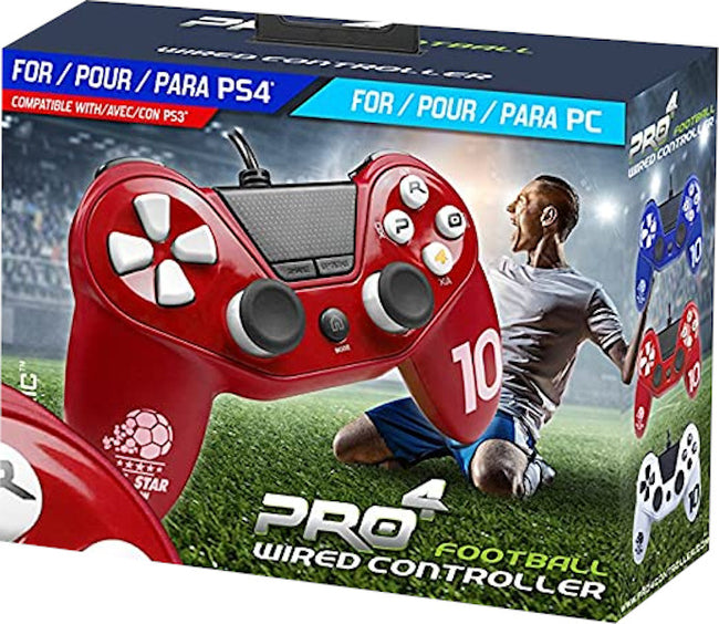 Mando Pro 4 Football Wired Controller Rojo (red) (ps4/ps3/pc) Playstation 4 PS4 Hover Image