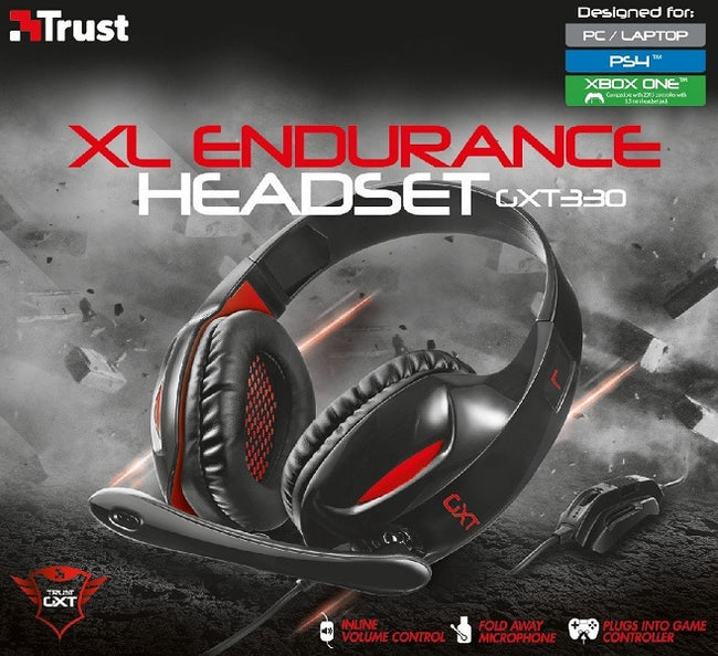 Cascos Trust Xl Endurance Headset Gxt 330 Black (ps4/pc/one) Playstation 4 PS4 Hover Image