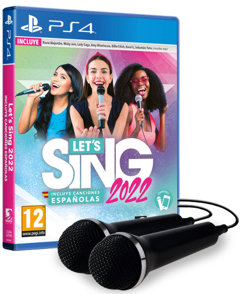 Let's Sing 2022 (incluye Canciones En Espaol) + 2 Microfonos Sony Playstation 4 PS4 Hover Image