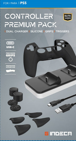 Pack Indeca Controller Premium Pack (dual Charger/silicone/grips/tiggers) Playstation 5 PS5 Hover Image