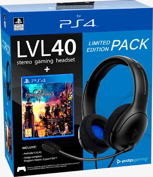 Cascos Pdp Lvl 40 Wired Stereo Gaming Headset Black (negro) + Kingdom Hearts Iii (ps5/ps4) Playstation 5 PS5 Hover Image