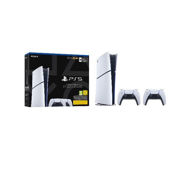 Consola White Digital Slim Edition (825gb) + 2 Dualsense Wireless Controller