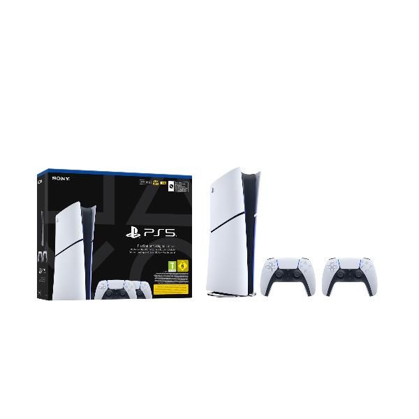 Consola White Digital Slim Edition (825gb) + 2 Dualsense Wireless Controller